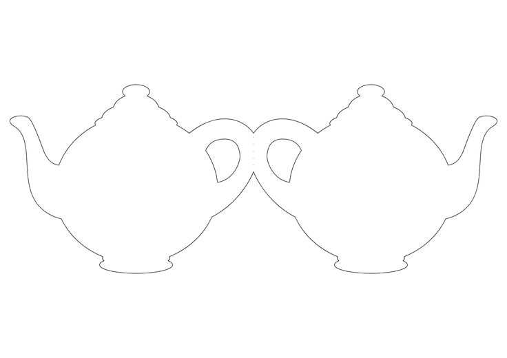 party invitation template tea pot coloriage cartes teacup invitations