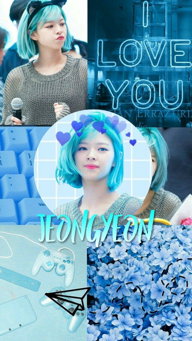 Tumblr Kpop Twice Jeongyeon Blue Aesthetic Wallpaper