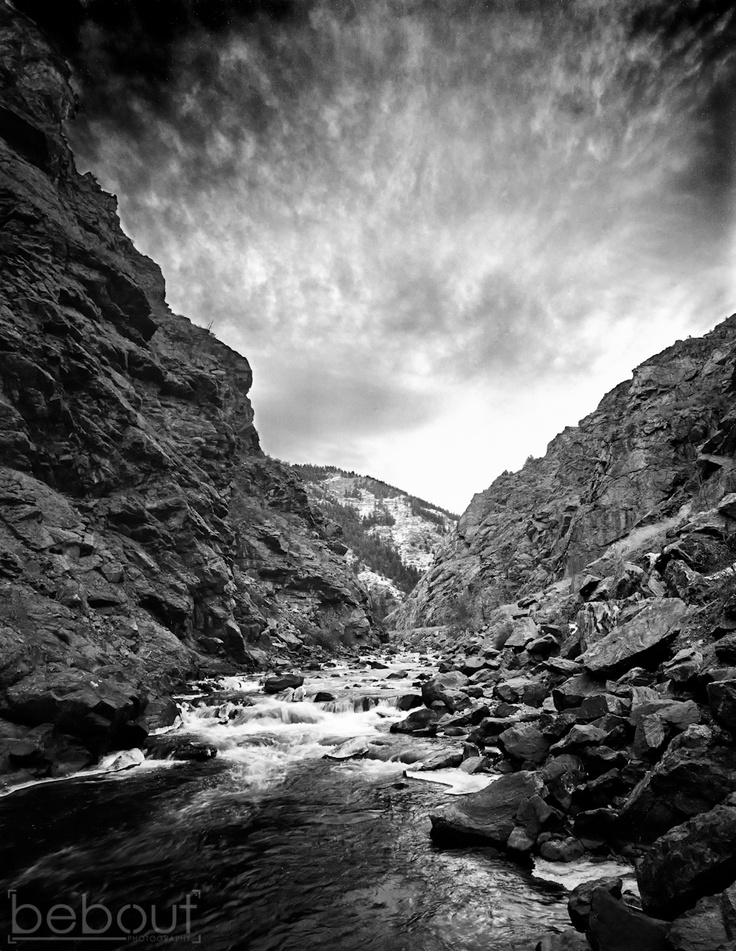 Exposed my ilford 100 black and white negative to the clear creek in colorado with a large format camera Exposed my ilford 100 black and white negative to the clear creek in colorado with a large format camera