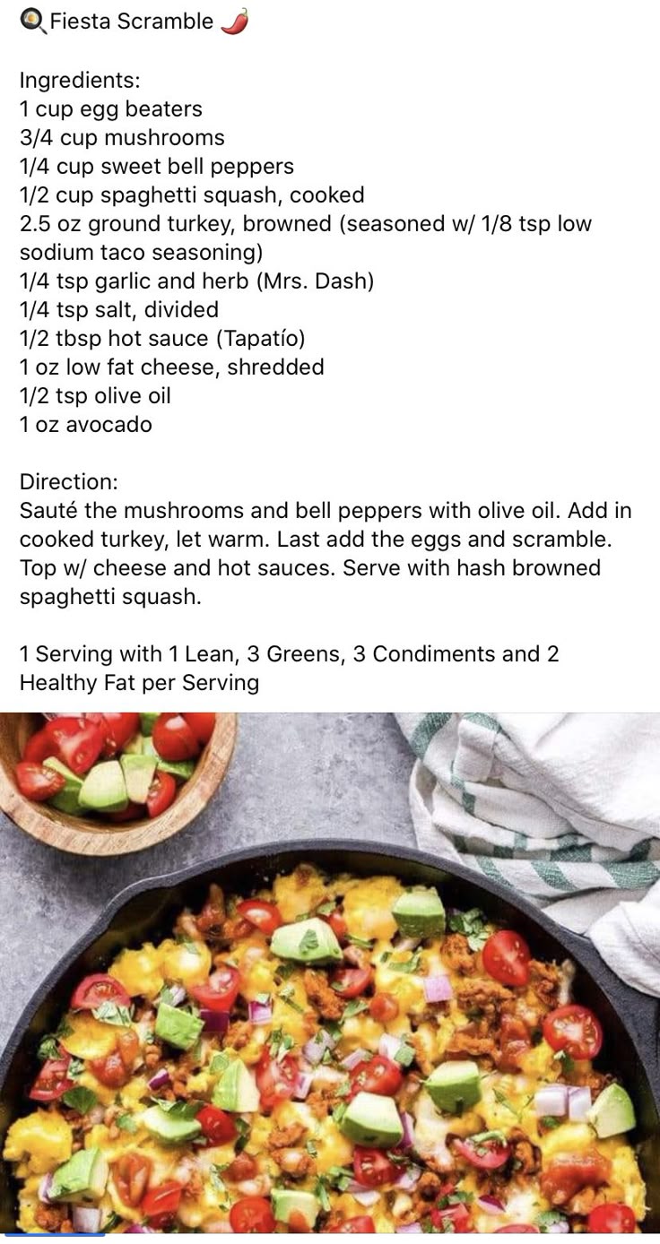 Fiesta Scramble Optavia in 2020 Lean and green meals Fiesta Scramble Optavia in 2020 Lean and green meals