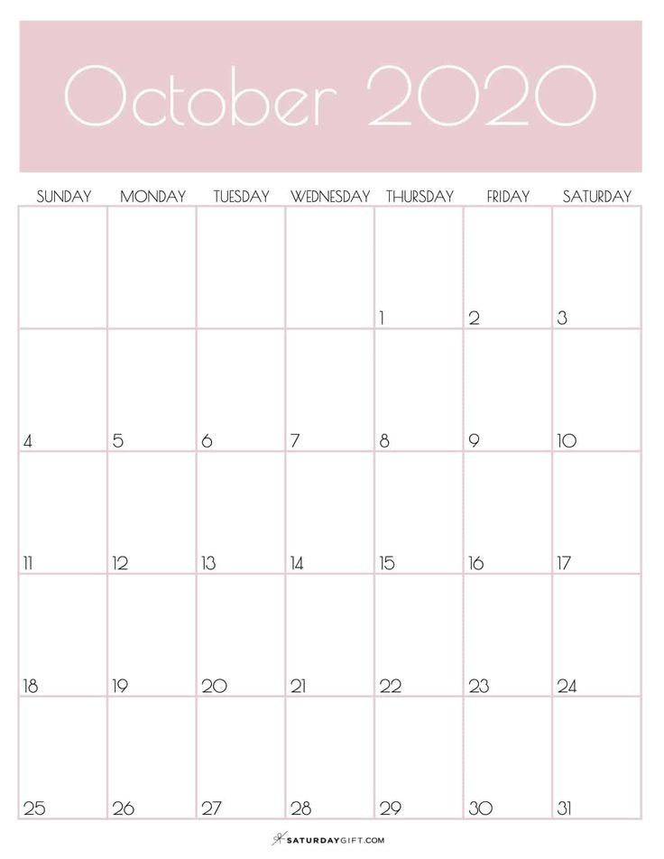 Cute Free Printable October 2021 Calendar Saturdaygift In 2020 Goals Planner Monthly Goals Daily Planner Pages october calendar 2021 with goals