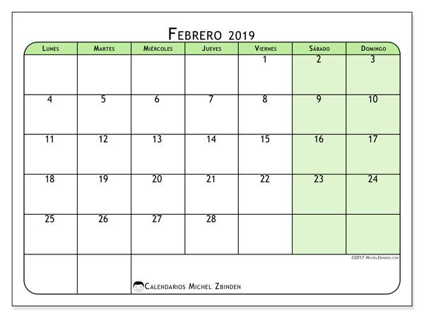 Calendario Febrero 2019 65ld Calendario Enero Calendario Para Imprimir Calendario Para Imprimir Gratis