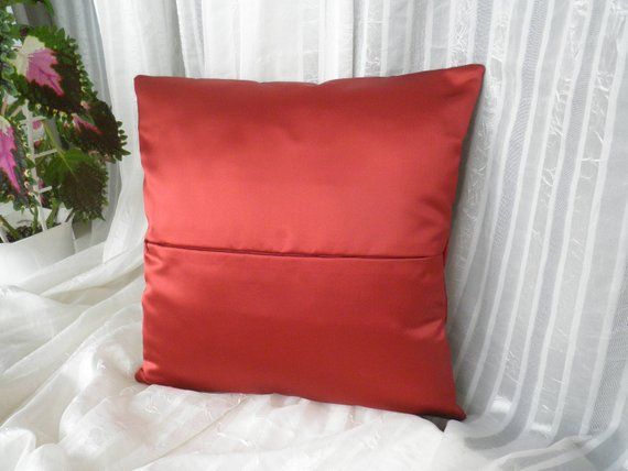 Decorative Satin Red Throw Pillow Cover Satin Throw Pillow Cushion Cover,Board