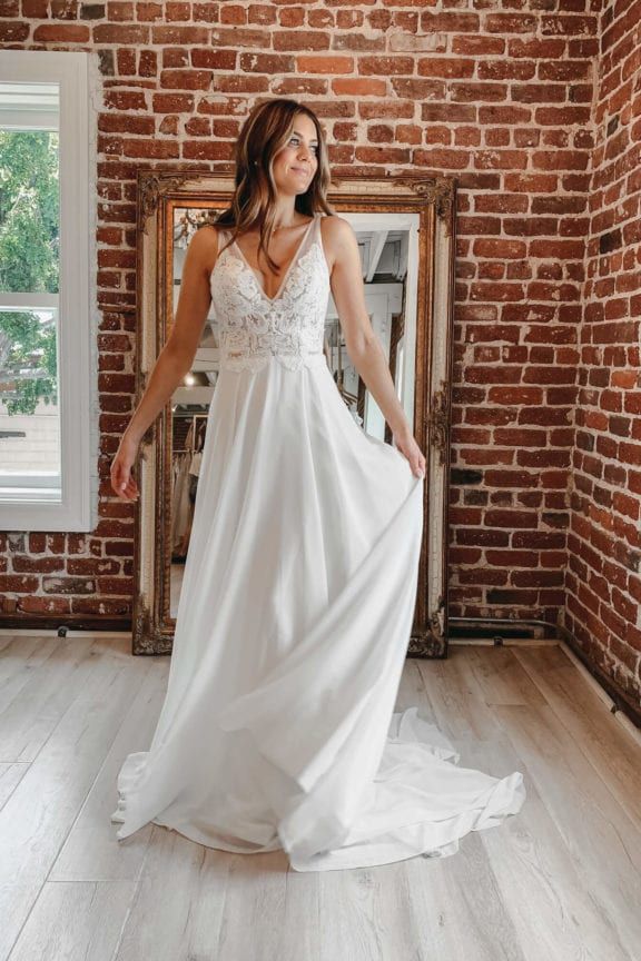 Wedding Dress Try-on at Lovely Bride LA | Wedding dresses, Wedding