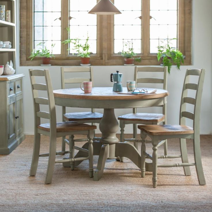 Our Fernley Round Dining Table Is Crafted From Solid Reclaimed Pine The Tabletop Smooth With Natu Wooden Set Our Fernley Round Dining Table Is, Round Table Fernley