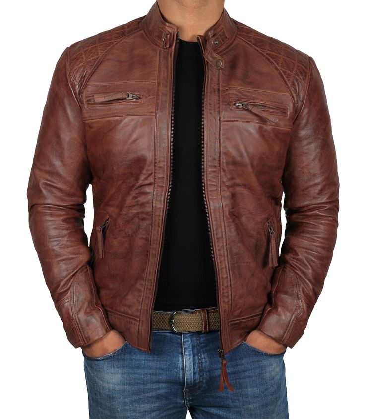 Fashion Homme Style Classique en Cuir Synthétique Moto Veste De Motard Fermeture Éclair Manteau Fashion Homme Style Classique en Cuir Synthétique Moto Veste De Motard Fermeture Éclair Manteau