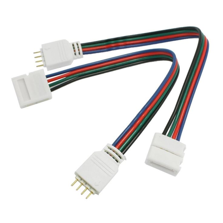 Rgb Led Strip Light Connectors 4 Pin To Snap Lights Lighting Rgb Led Strip Light Connectors 4 Pin, Led Ribbon Light Connectors