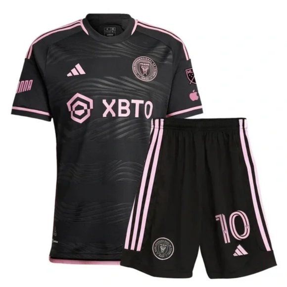Kids Messi #10 Inter Miami CF Home Away Soccer Jersey Shorts Kits