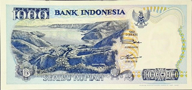 P-129 UNC Indonesia 1000 Rupiah 1992