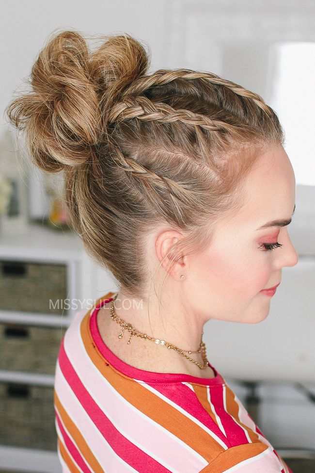 5 Dutch Braids High Bun High Bun Hairstyles Bun Hairstyles