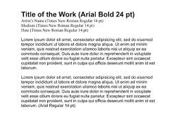 artist statement format