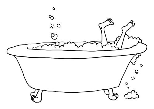 Hand-drawn Sketch Old-fashioned Bathtub On White Stock Vector (Royalty  Free) 1734755618 | Shutterstock