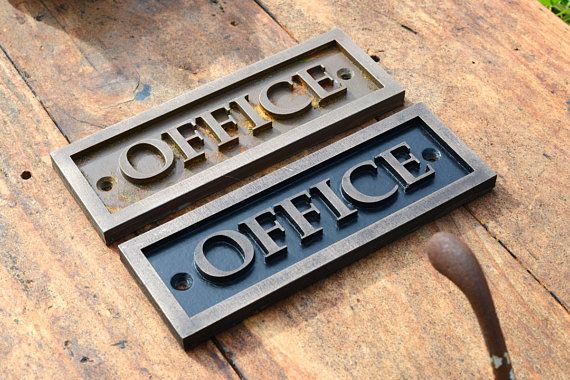 Cast resin PUSH Door Sign /& PULL Door Sign Vertical or Horizontal Small New