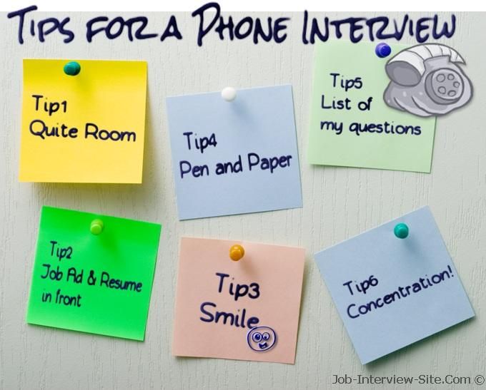 tips in a job interview