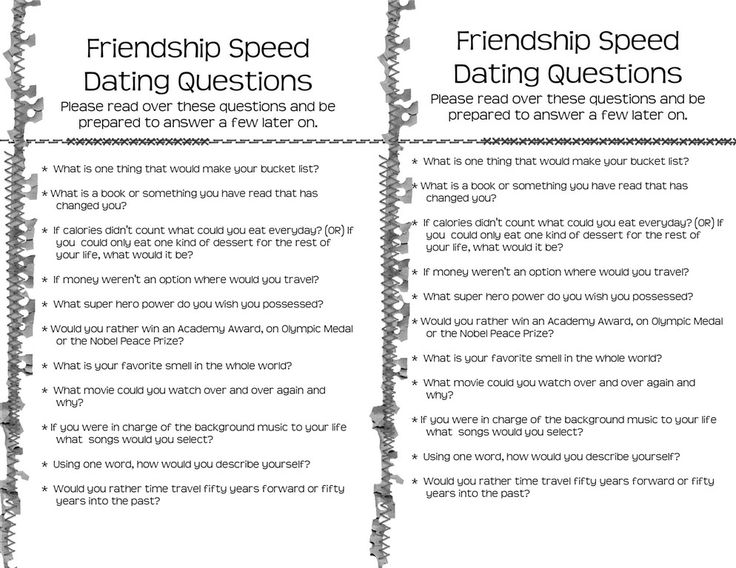 Good Speed Dating Questions