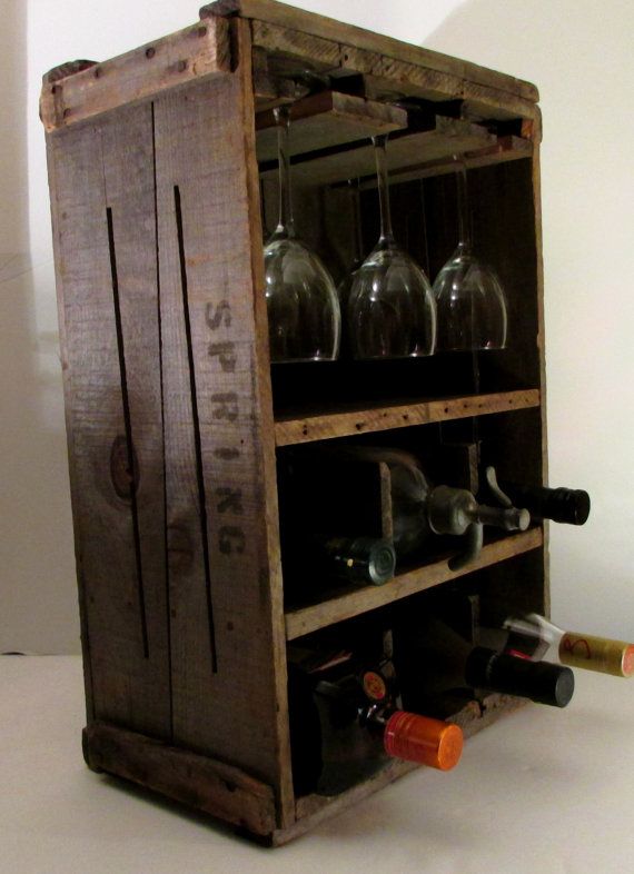 Rustic Primitive Wine Rack - Wood Box - Vintage New England Rustic Primitive Wine Rack - Wood Box - Vintage New England Cranberry Crate - Shabby Decor | Home Decor that I love | Pinterest | Wine rack, Wood boxes and ... - Rustic Primitive Wine Rack - Wood Box - Vintage New England