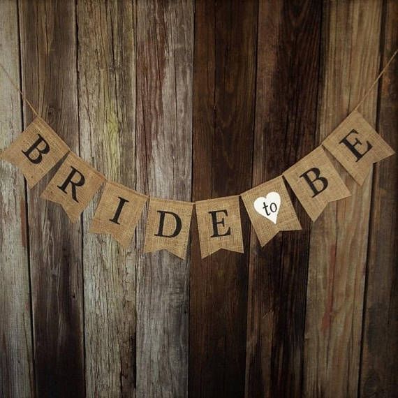 Wedding Engaged Burlap Banner Bride Banners Wedding Engaged Burlap Banner Bride