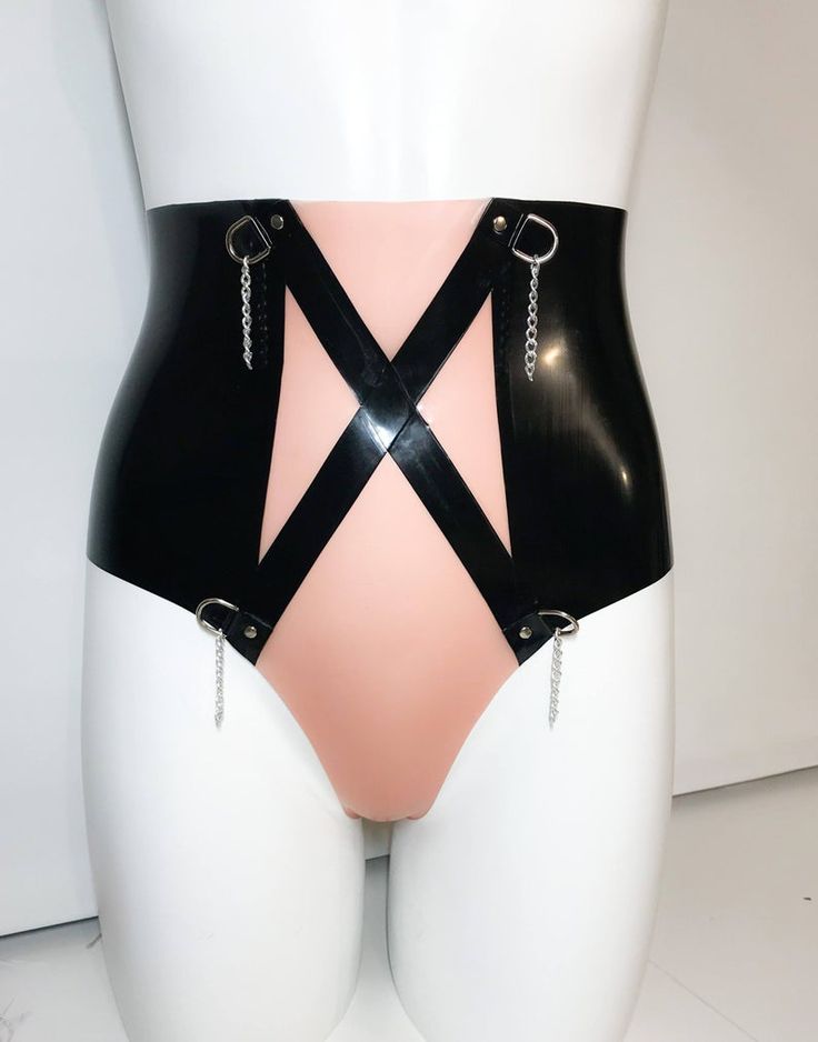 Latex X highwaist hotpants | Etsy