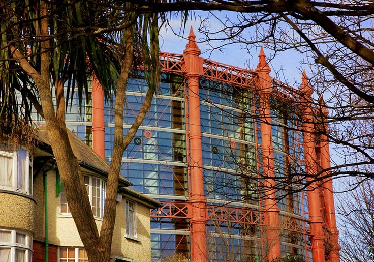 the gasometer dublin originally the ringsend gasworks 1885 now converted into apartments but is it art ireland architecture art