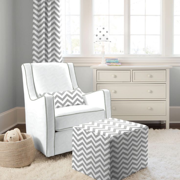 Best 25 Modern Gliders Ideas On Pinterest Nursery Side Table White Gray Modern Glider With And Zig Zag Pillow Carouseldesigns
