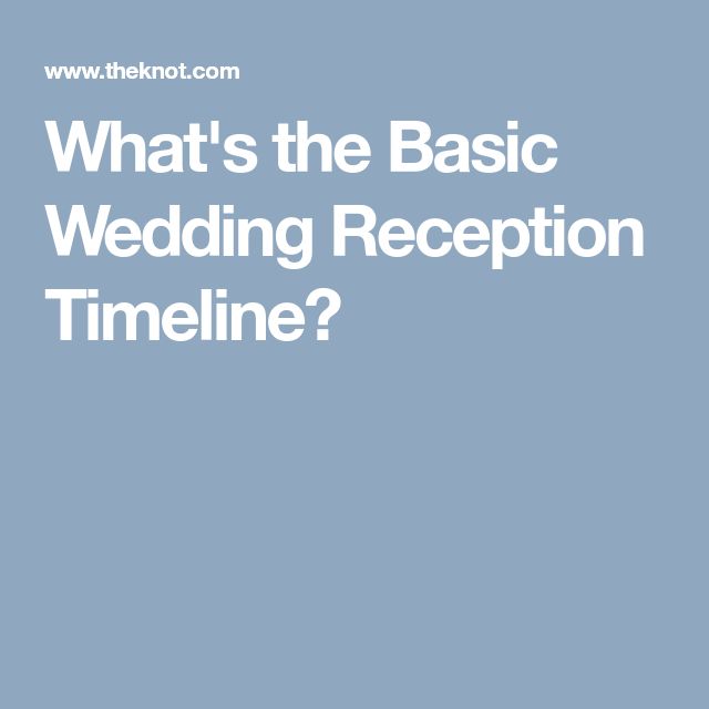 reception timeline