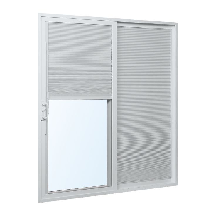 Reliabilt 70 75 In X 79 5 Blinds Between The Glass Right Hand White Vinyl Sliding Patio Door Doors Patio Doors, Reliabilt White Steel Sliding Curtain Screen Door