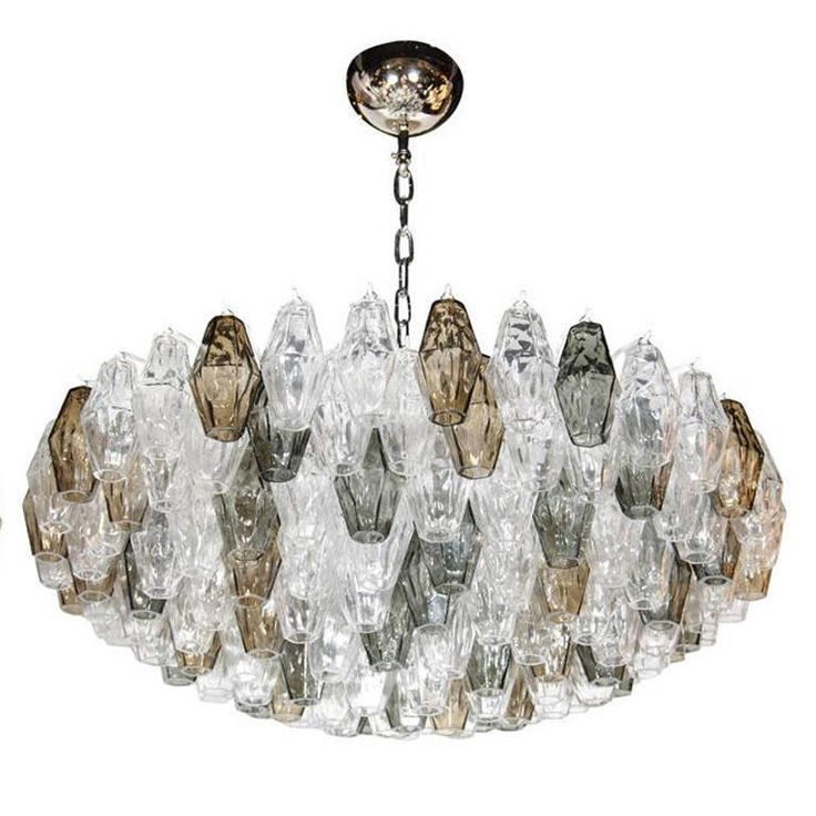 Ultra Chic Handn Murano Glass Polyhedral Chandelier By Venini 1stdibs Com Stained Lamps Ultra Chic Handn Murano Glass, Murano Glass Chandelier 1stdibs