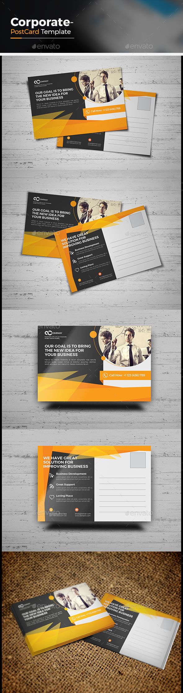 in design postcard template