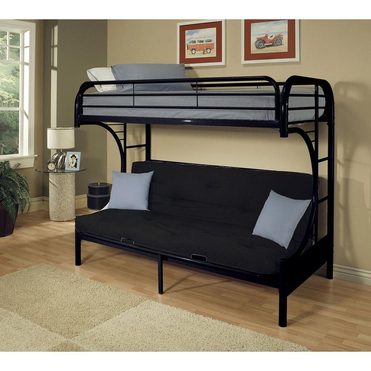 Acme Furniture Eclipse Twin Over Black Full Metal Kids
