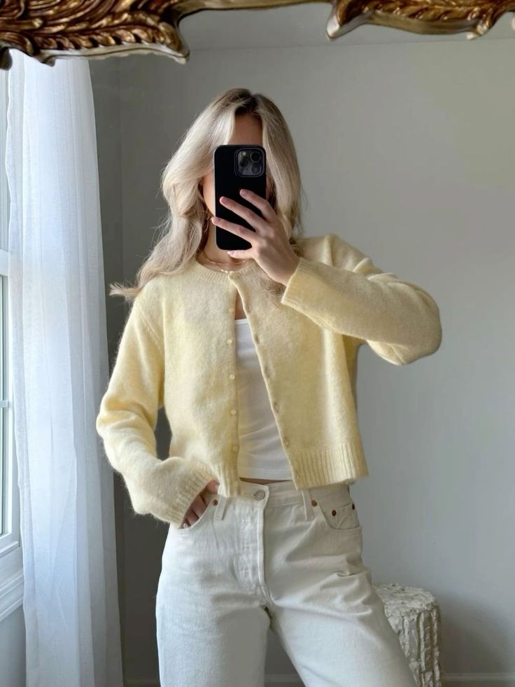 Yellow and white fashion look 5