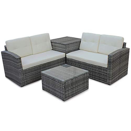 Silami 4 Pc Patio Sofa Set Outdoor Wicker Rattan Furniture Conversation With Storage Cabinet Ship From Usa Sets - Patio Conversation Sets With Storage Silami 4 Pc Patio Sofa Set Outdoor Wicker Rattan Furniture Conversation With Storage Cabinet Ship From Usa Sets - Patio Conversation Sets With Storage