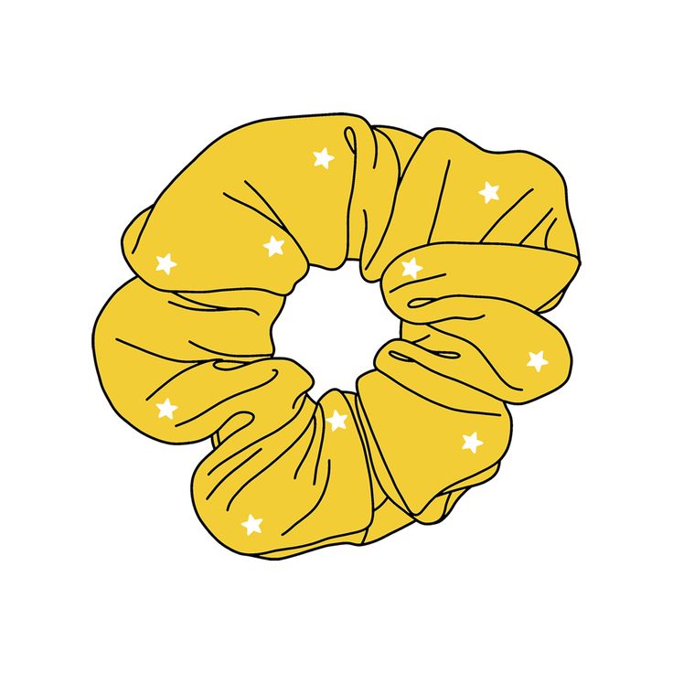 yellow scrunchie with stars sticker by jadydesigns in 2020 star