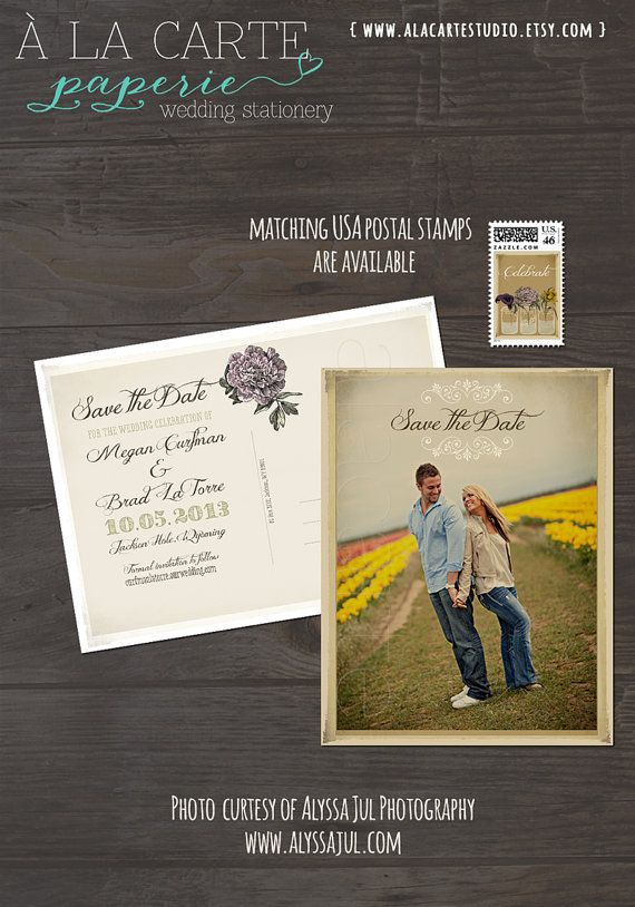 Rustic Wedding Save The Date Card Rustic Wedding Save The Date Card