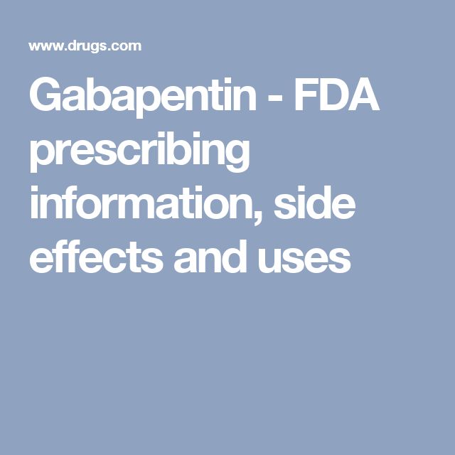 Side Effects Of Neurontin In Elderly