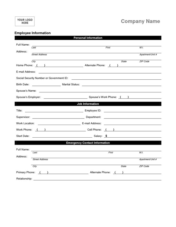 employee records forms