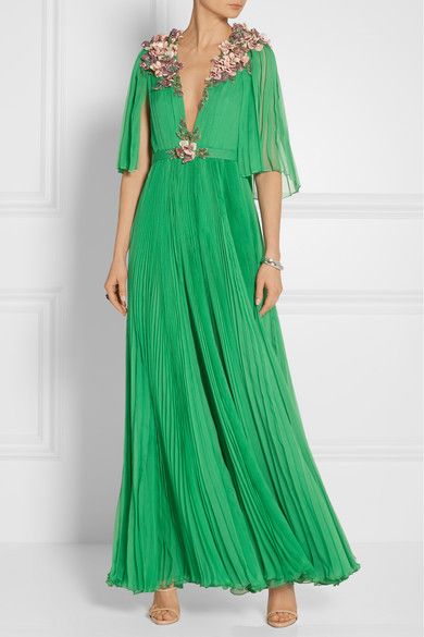 Gucci Embellished Plissé Silk Chiffon Gown Net A Porter Com Gucci Embellished Plissé Silk Chiffon Gown Net A Porter Com Dress In 2018 Pinterest And Gowns