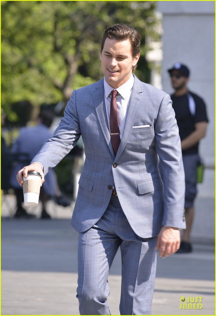 Filming White Collar Fifth Season Gentleman Style, Suits, Menswear, Men's Fashion, Suit And Tie, Mens Suits, Suit Jacket, Single Breasted Suit Jacket, White Collar