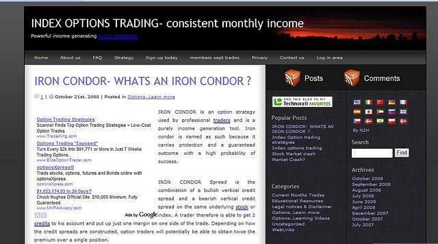 Index spread options trading review