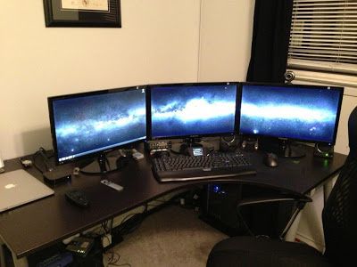 High Tech Hobbies Dual Monitors Setups High Tech Hobbies Dual Monitors Setups, Corner Desk For Two Monitors
