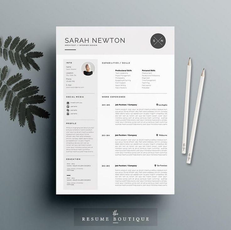 cv resume design