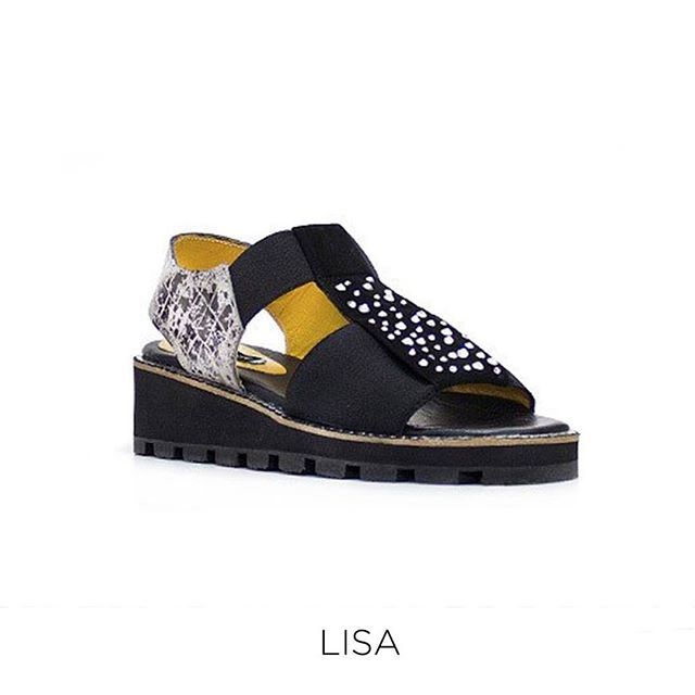 L I S A Sandalia De Cuero Y Gamuza Con Apliques De Cristal Y Elástico Forro Cuero Vacuno Plataforma 2cm Taco 4cm Base Goma Shop On Shoes Sandals Fashion