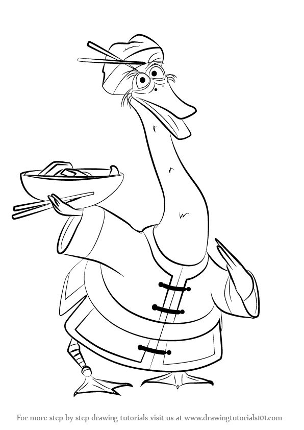 how to draw mr ping from kung fu panda 3 step by step learn drawing by this tutorial for kids and adults - Coloring 4 Kids how to draw mr ping from kung fu panda 3 step by step learn drawing by this tutorial for kids and adults - Coloring 4 Kids