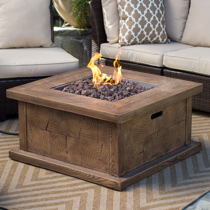 Red Ember Timberline 35 in. Gas Fire Pit Table with FREE Cover | www. hayneedle.com | Fire pit table, Gas fire pit table, Cool fire pits