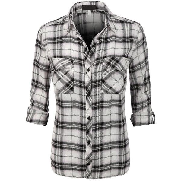 Best 20+ Roll Up Sleeves Ideas On Pinterest Plaid Shirts, Plaid Womens Lightweight Plaid Button Down Shirt with Roll Up Sleeves found on Polyvore - Best 20+ Roll Up Sleeves Ideas On Pinterest Plaid Shirts, Plaid