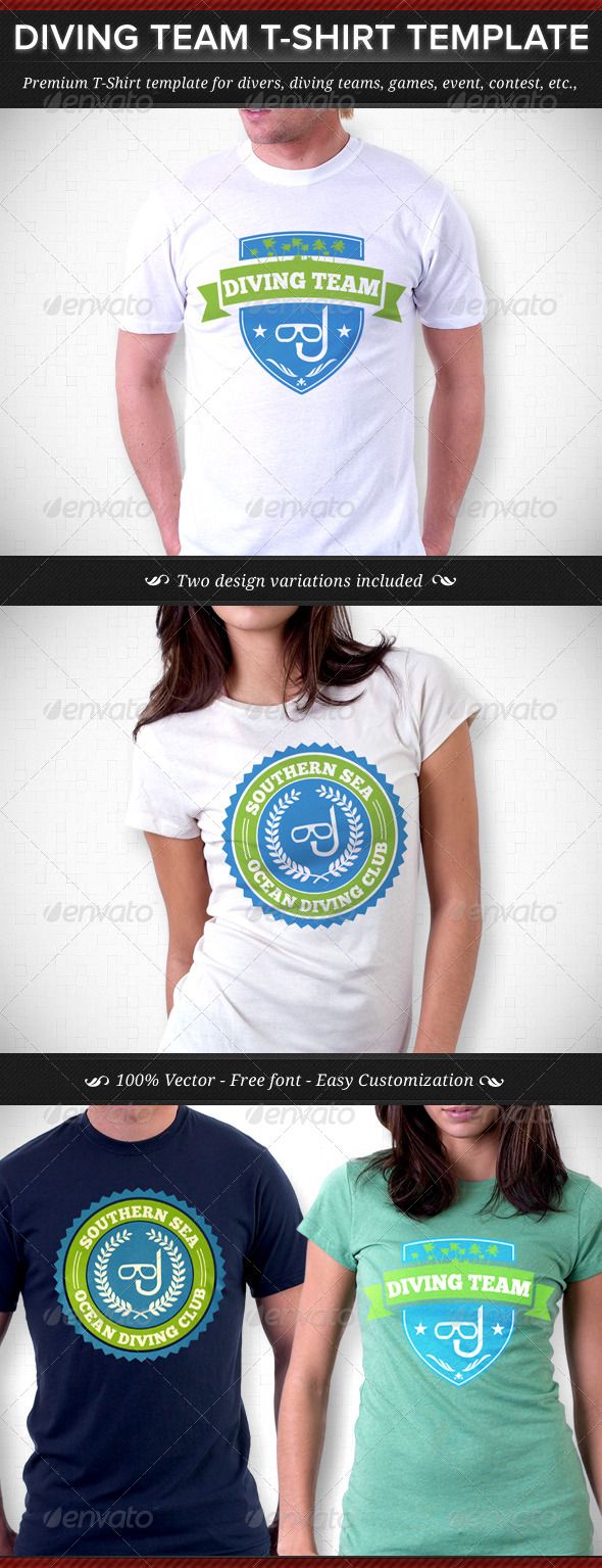 Download Diving Team T Shirt Template Team T Shirts Cute Shirt Designs Shirt Template