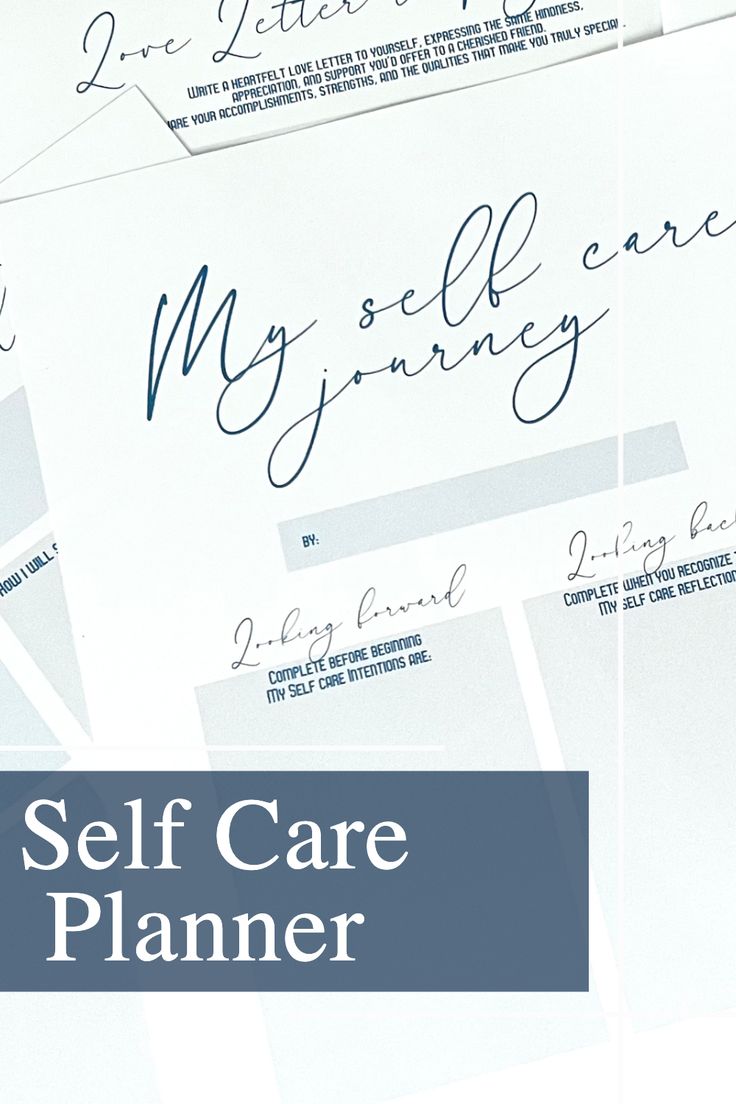 Self Care Planner Printable Self Care Check Lists and Goal Settings Self Care Planner Printable Self Care Check Lists and Goal Settings