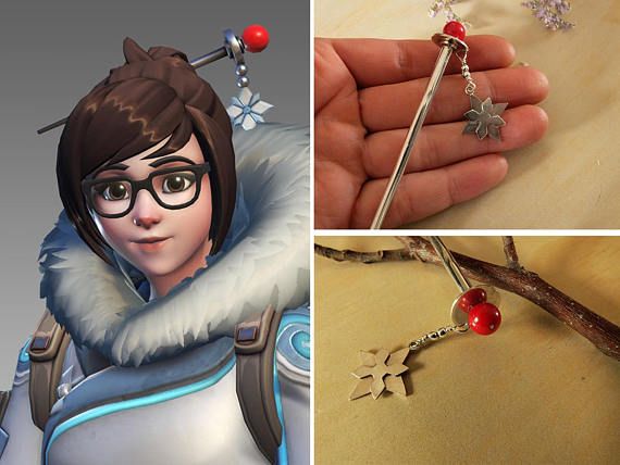 Horquilla Para Cabello Overwatch Mei Snowflake Hair Stick Horquilla Para Cabello Overwatch Mei Snowflake Hair Stick