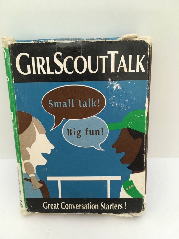 Vintage Girl Scout Talk Card Game Conversation Starters