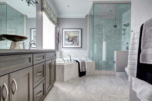 Model Home Bathroom so spacious! our waterleaf model in oakville's preserve Model Home Bathroom so spacious! our waterleaf model in oakville's preserve