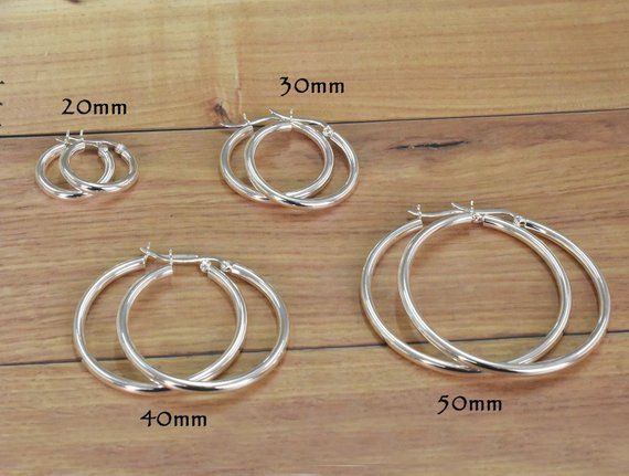Sterling Silver Hoop Earring 1 5mm Thick Endless Hoop Available In All Sizes Thi Sterling Silver Hoops Silver Hoop Earrings Sterling Silver Hoop Earrings